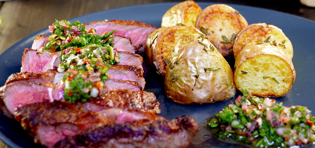 Rustikales Wasserbüffel Rib-Eye Steak Rezept